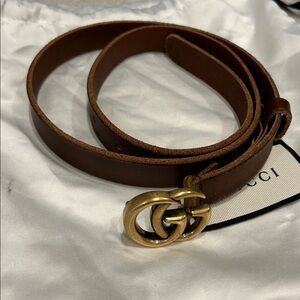 Gucci Marmont Thin Leather Belt